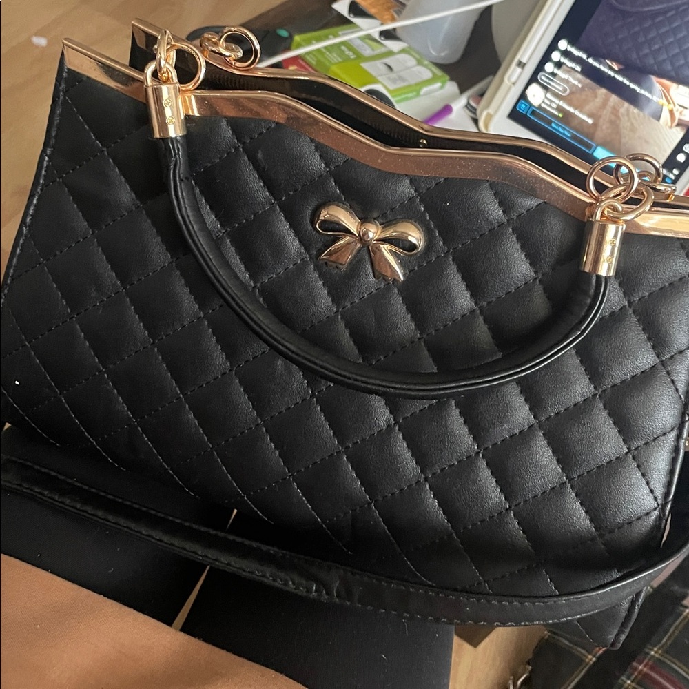 Black Bow Handbag